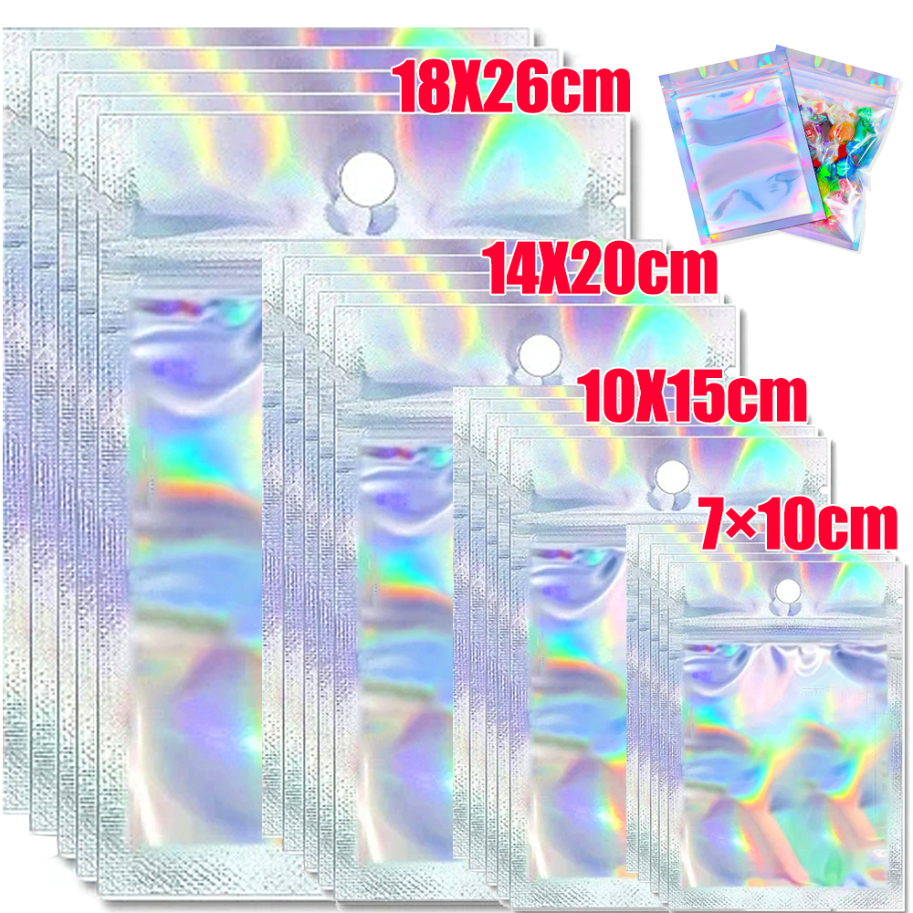 Food Storage Plastic Bag - Resealable Laser Zip lock Bags Packaging
