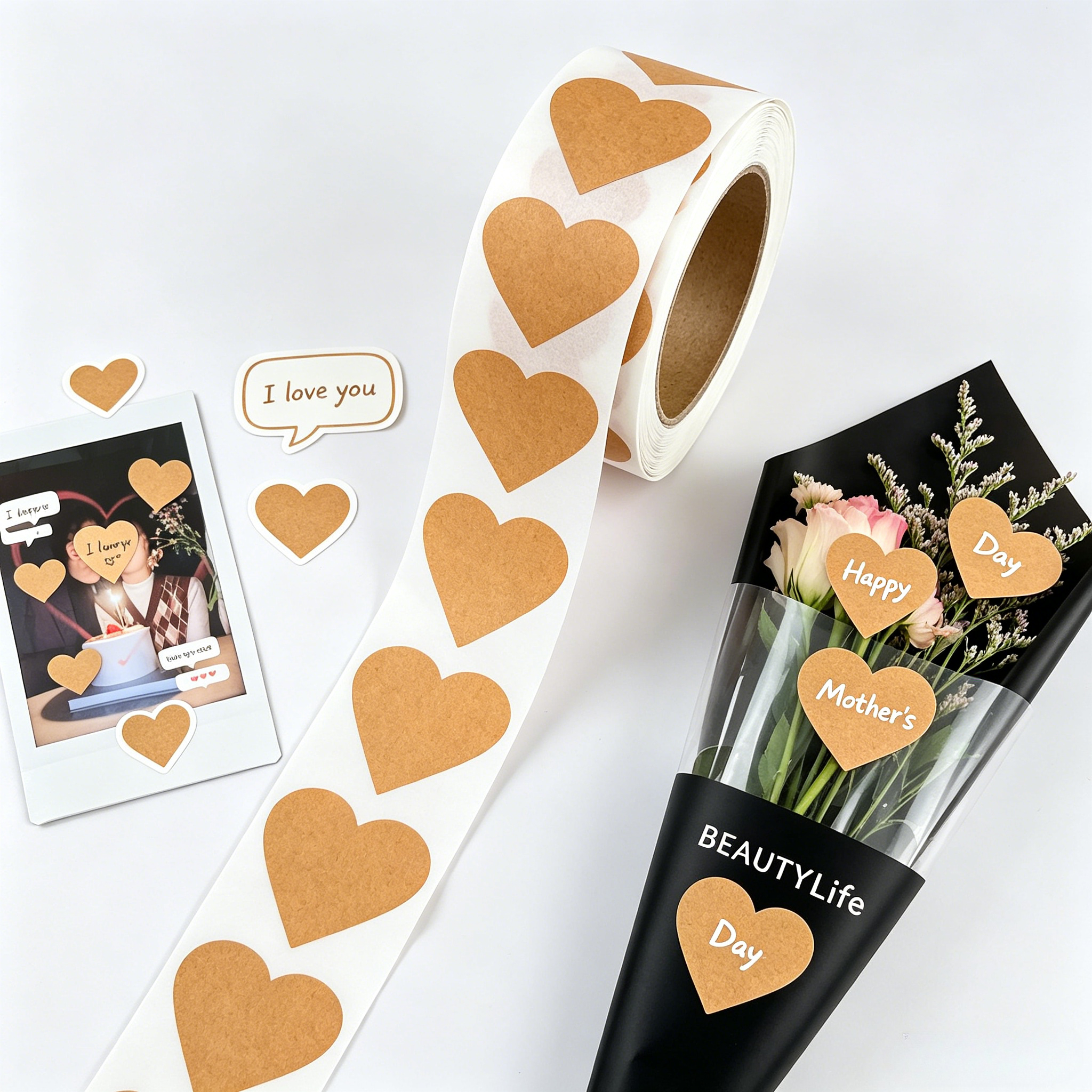 Food Storage Label - 250-800pcs Kraft Paper Stickers Blank Can