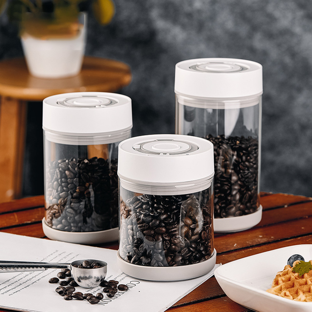 Food Storage Containers Set - Kitchen Moisture-proof Glass Coffee Bean Jar