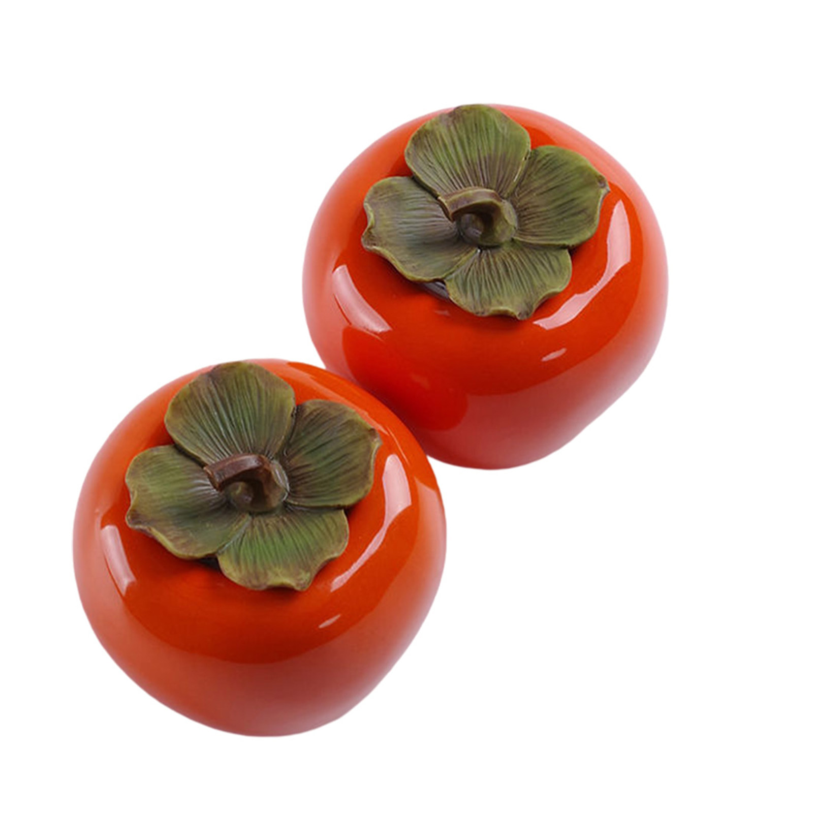 Set Food Storage - 2Pcs Ceramic Storage Jar Set Persimmon