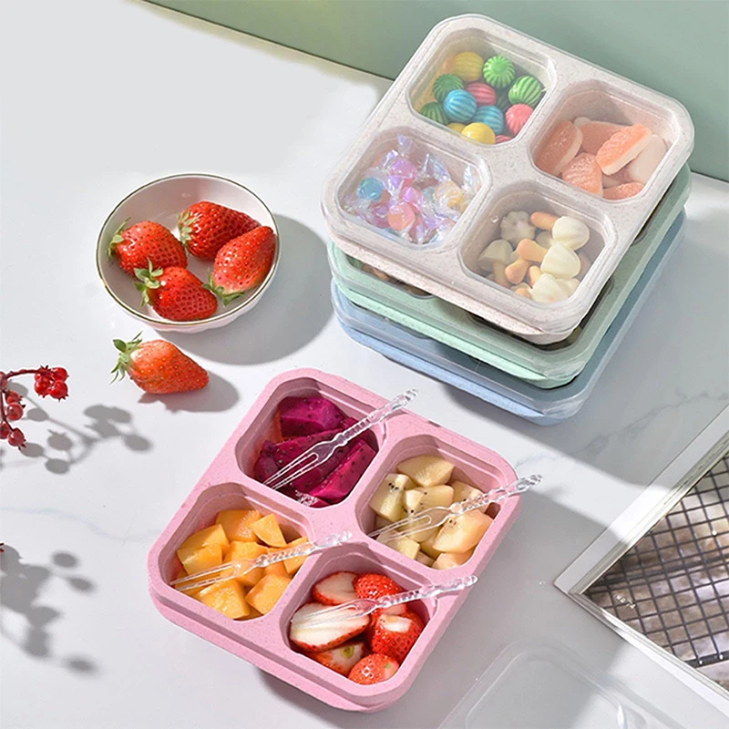 Food Storage Cupboard - 4 Grids Food Storage Box Portable