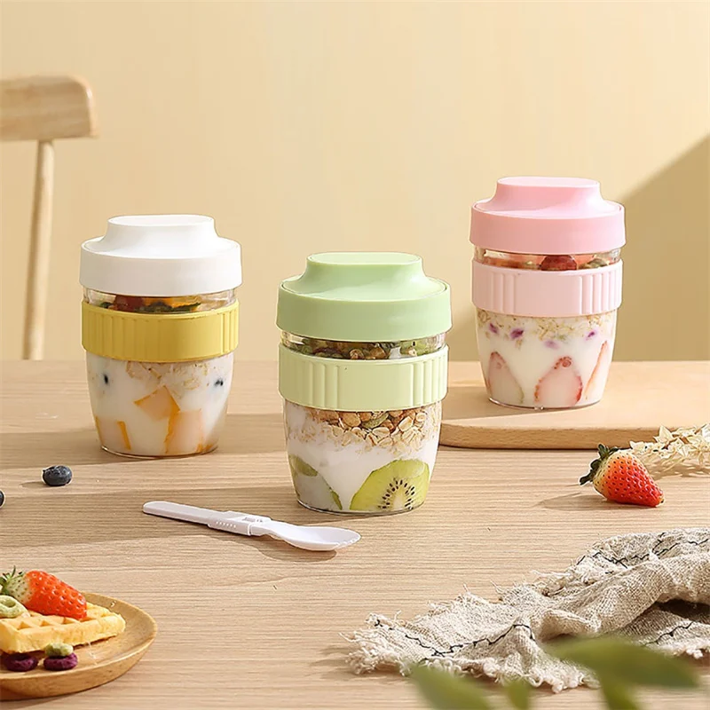 Food Storage Quart - Portable Breakfast Fruit Oat Yogurt Salad