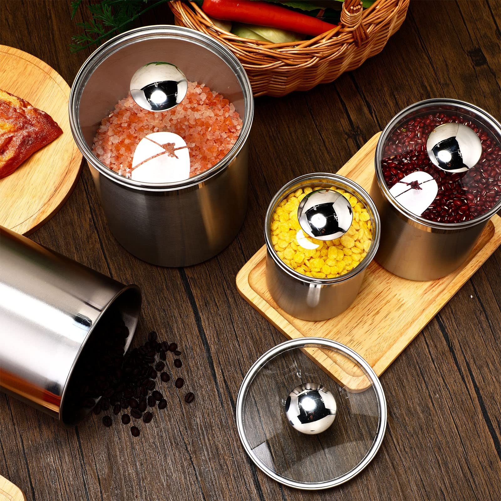 Set Food Storage - Food Storage Containers Tea Coffee Sugar