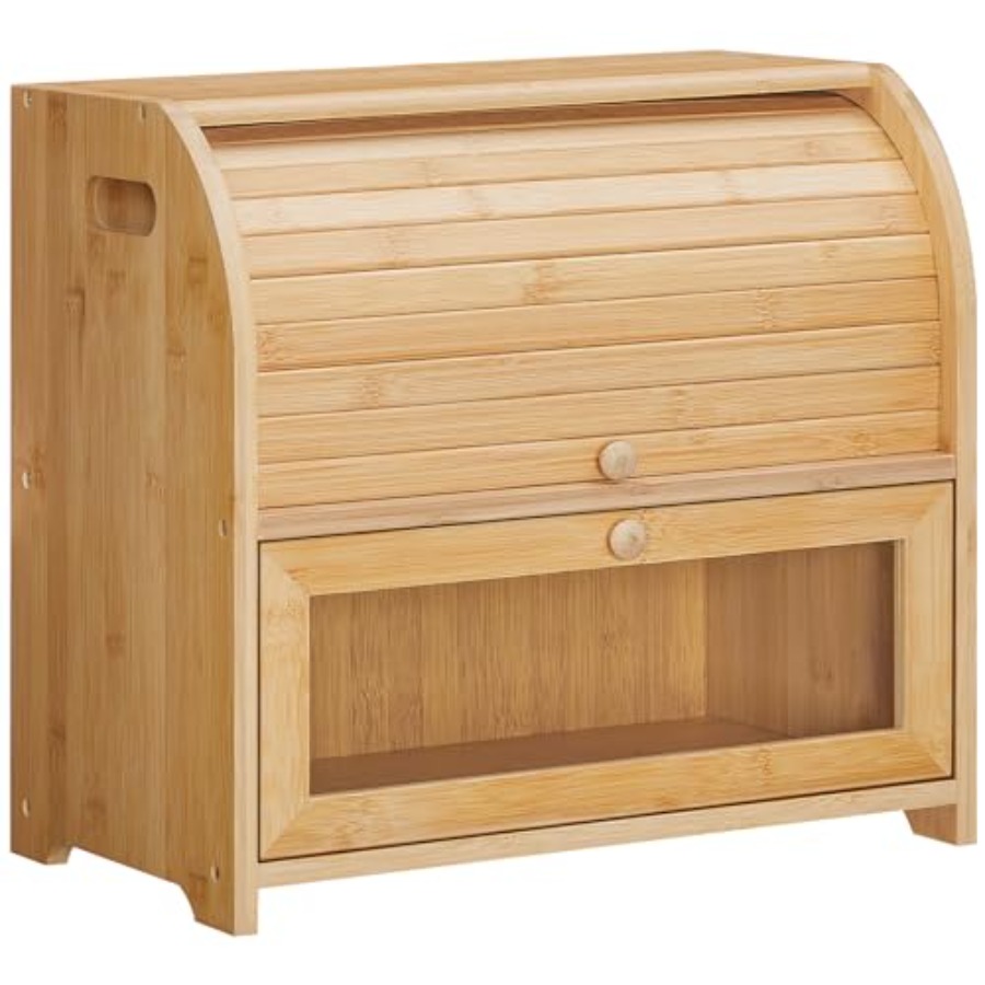 Bread Box, Bamboo Bread Box fo - огляд і ціна Food Storage Box Large