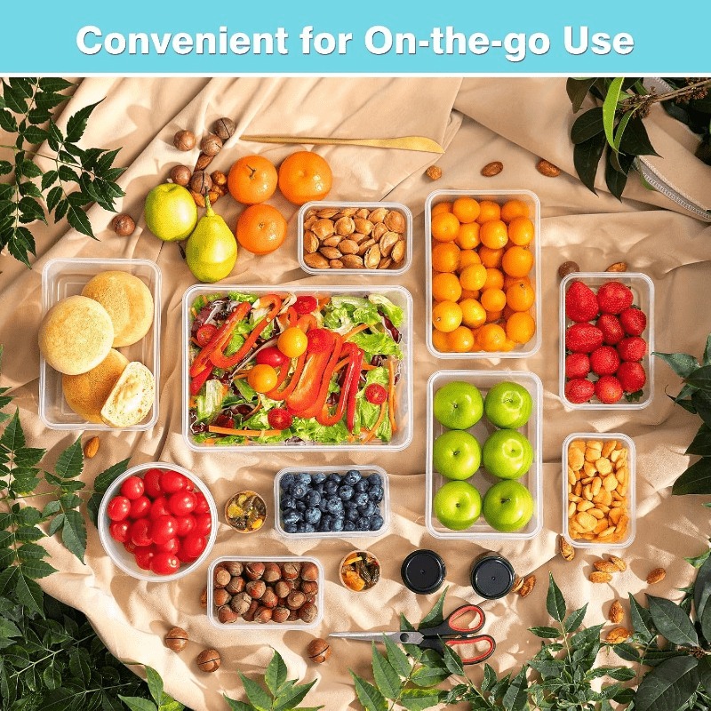 6-Piece Plastic Food Storage C - огляд і ціна Food Storage Stackable Containers