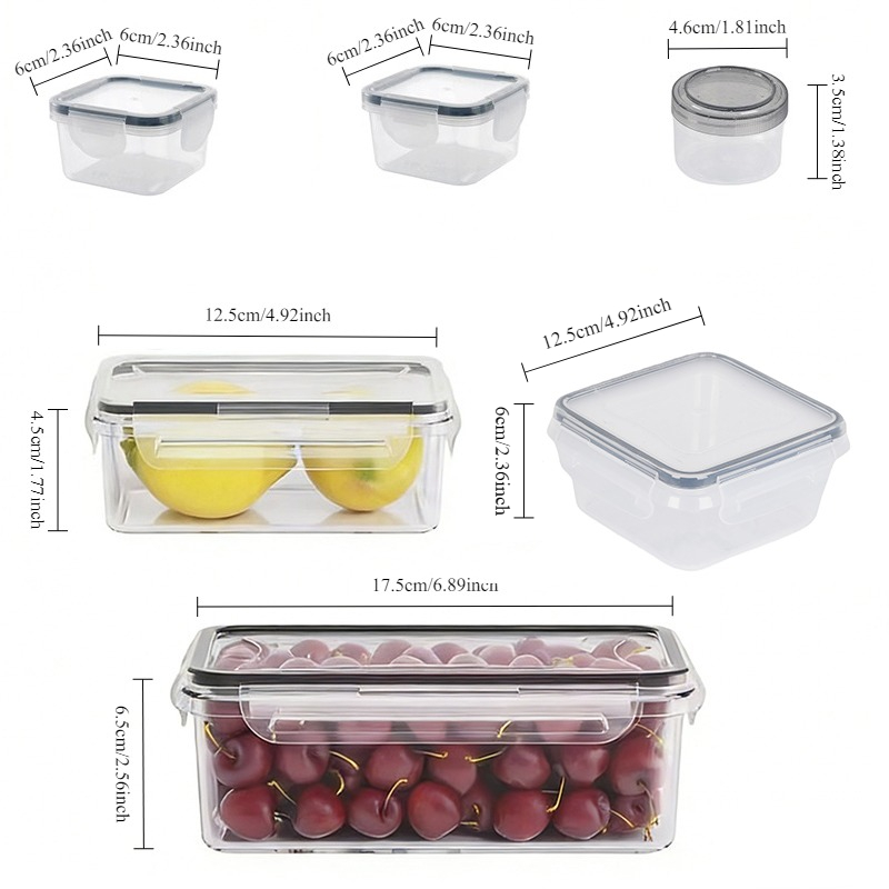 6-Piece Plastic Food Storage C - огляд і ціна Food Storage Stackable Containers