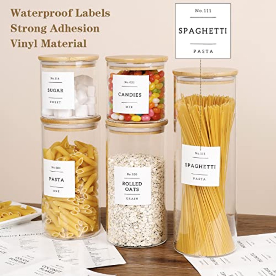 Curated Picks 5 Pcs Glass Food - огляд і ціна Food Storage Label
