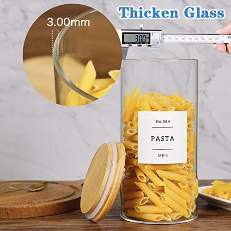 Curated Picks 5 Pcs Glass Food - огляд і ціна Food Storage Label