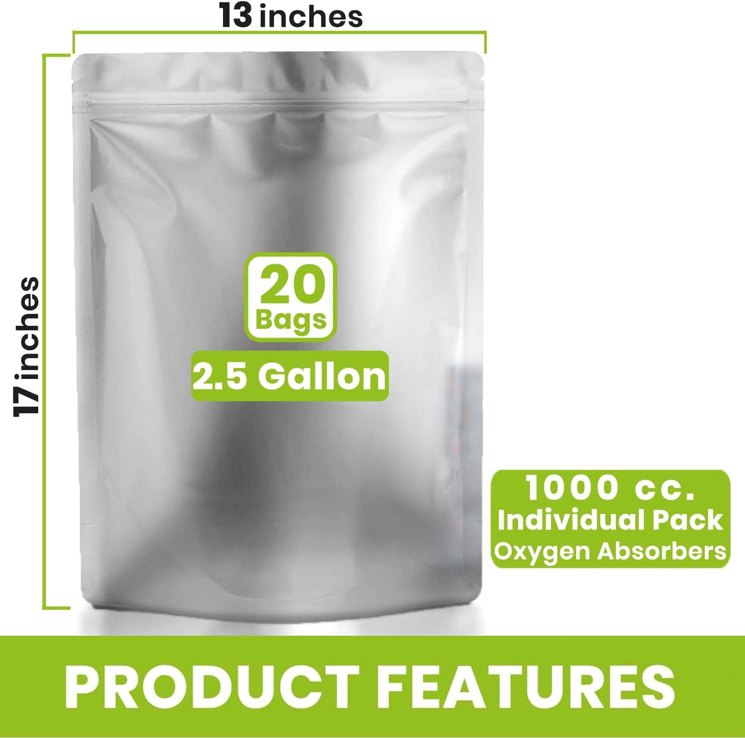 0.25/1/2.5/5 Gallon Mylar Bags - огляд і ціна Food Storage For Long Term