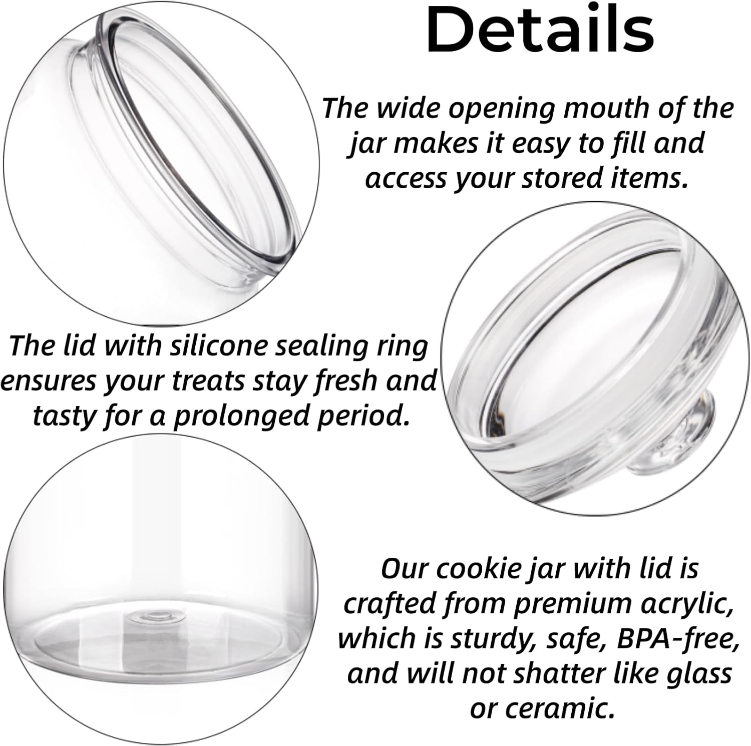 2 Pack 130 oz Large Cookie Jar - огляд і ціна Food Storage Jars & Containers