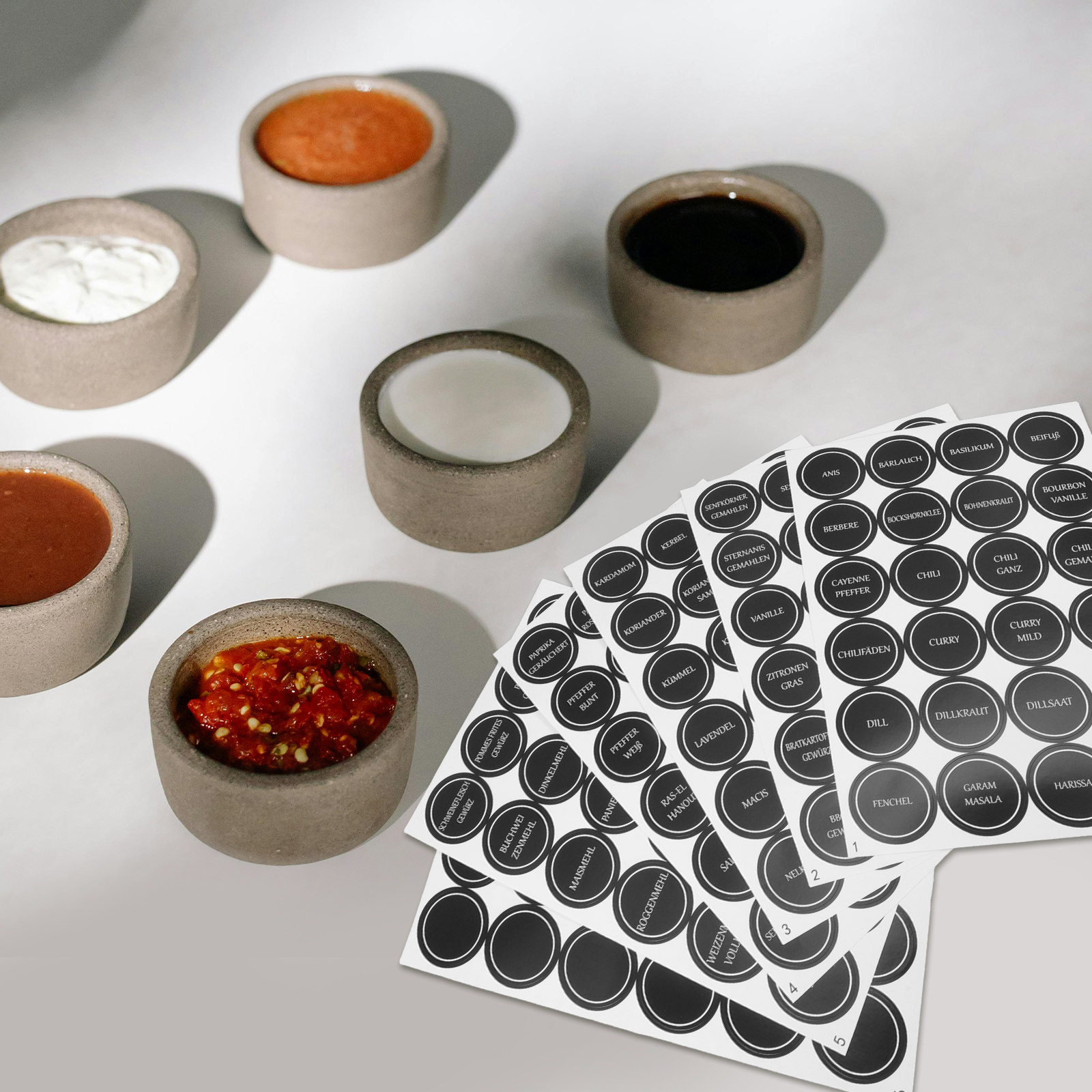 6 Sheets Round Spice Jar Label - огляд і ціна Food Storage Label