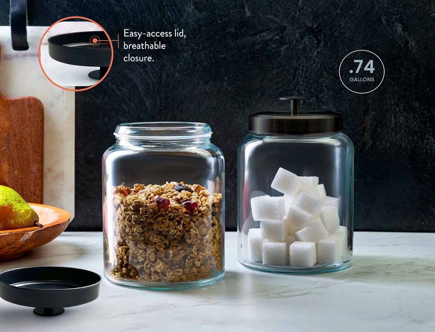 Glass Kitchen Canister Set, Fo - огляд і ціна Set Food Storage