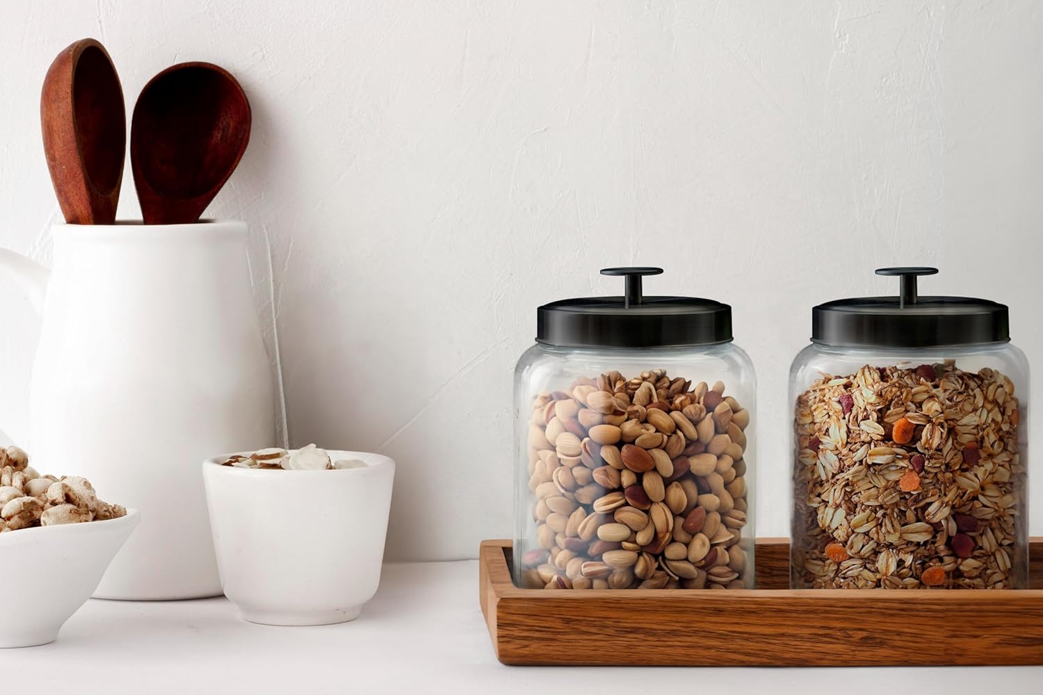 Glass Kitchen Canister Set, Fo - огляд і ціна Set Food Storage
