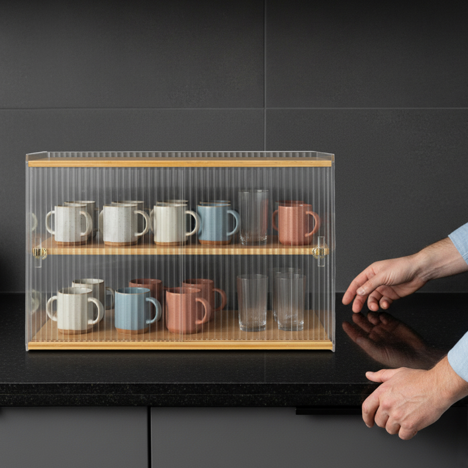 Cup Storage Rack, Bamboo Sideb - огляд і ціна Food Storage Pantry