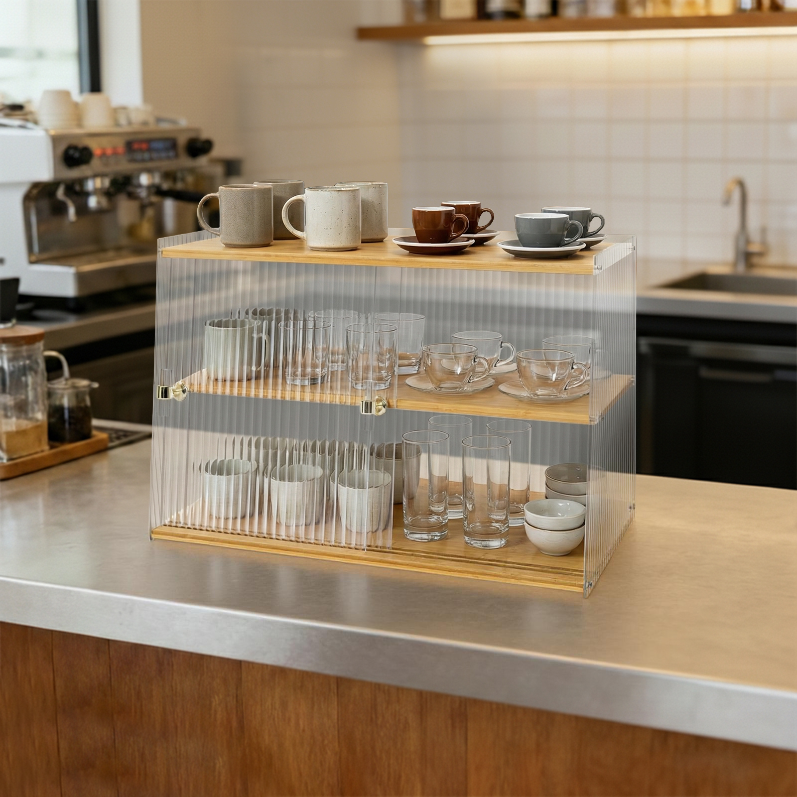 Cup Storage Rack, Bamboo Sideb - огляд і ціна Food Storage Pantry