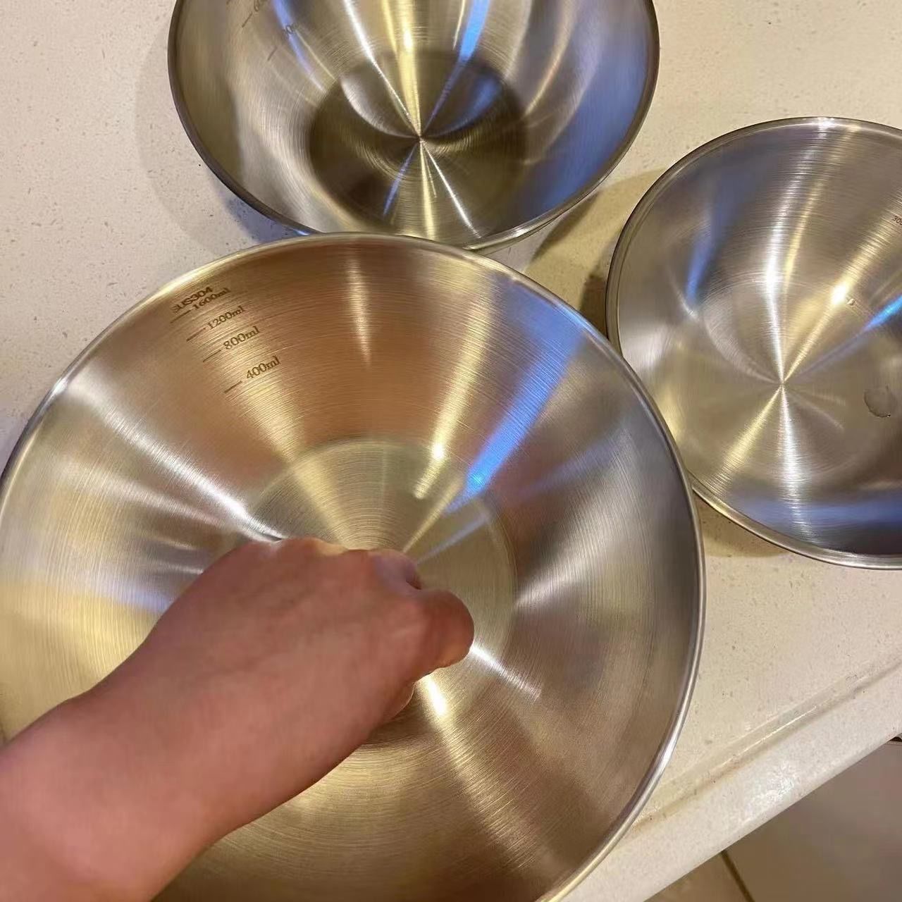 1-3 Stainless Steel Bowl Set w - огляд і ціна Food Storage Large