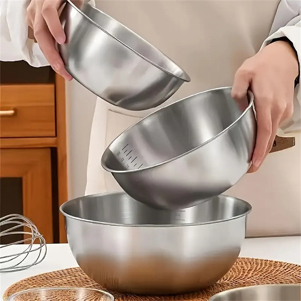 1-3 Stainless Steel Bowl Set w - огляд і ціна Food Storage Large