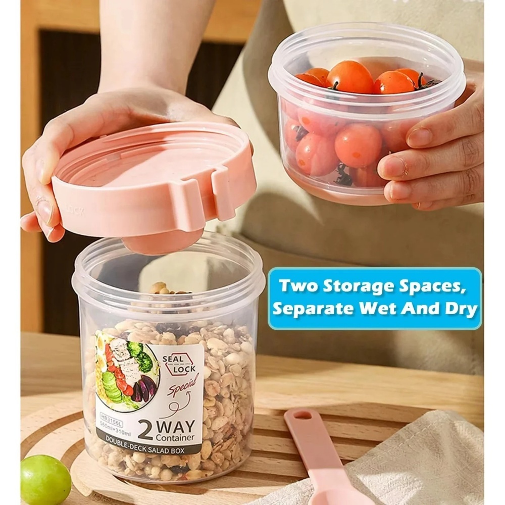 Portable Salad Cup Breakfast C - огляд і ціна Food Storage Jars Plastic