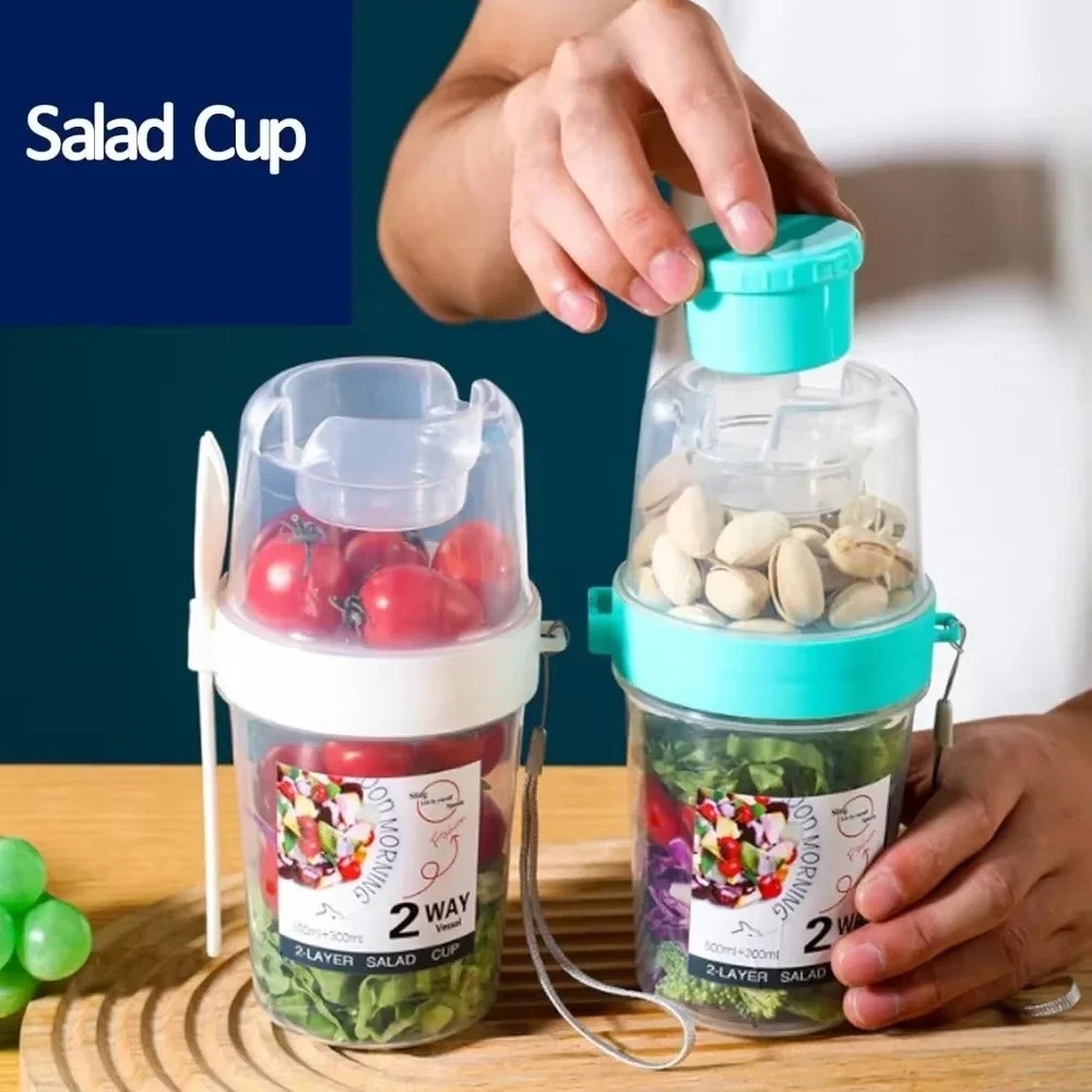 Portable Salad Cup Breakfast C - огляд і ціна Food Storage Jars Plastic