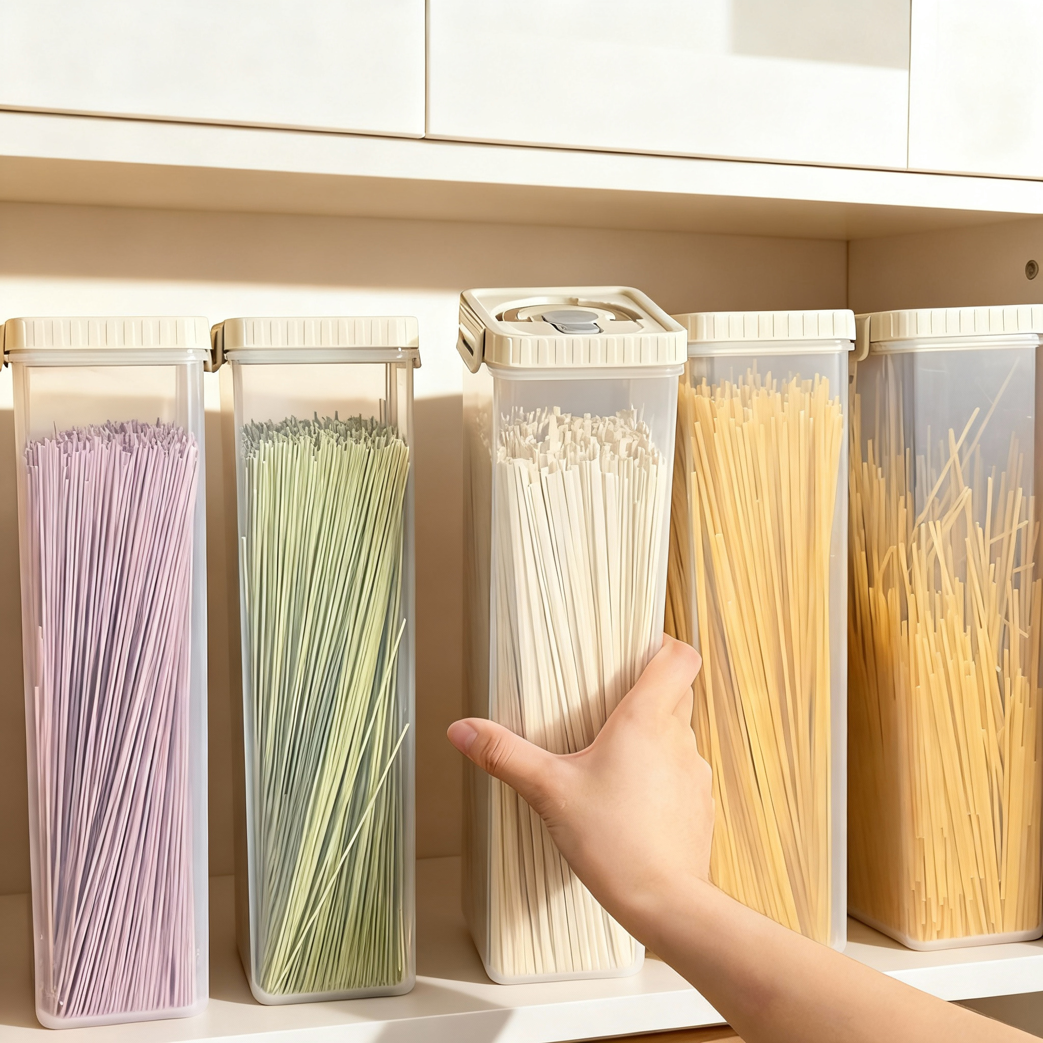Noodles Sealed Storage Box Wit - огляд і ціна Food Storage Cupboard