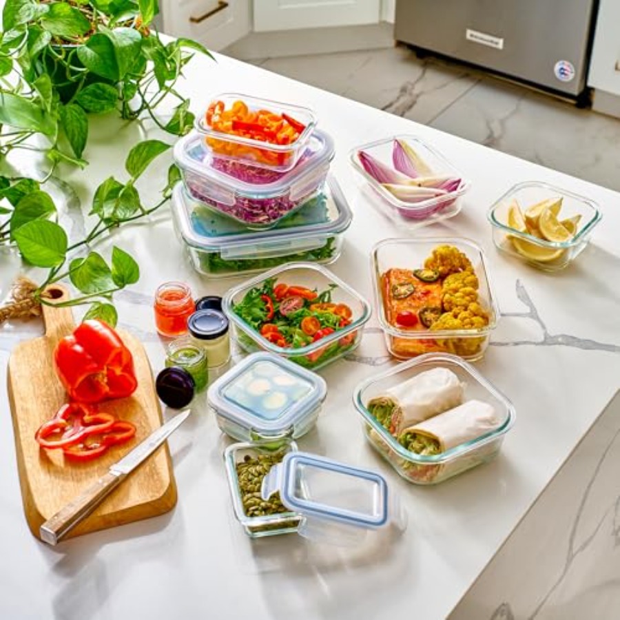 40pc Set Glass Food Storage Co - огляд і ціна Food Storage Stackable Containers