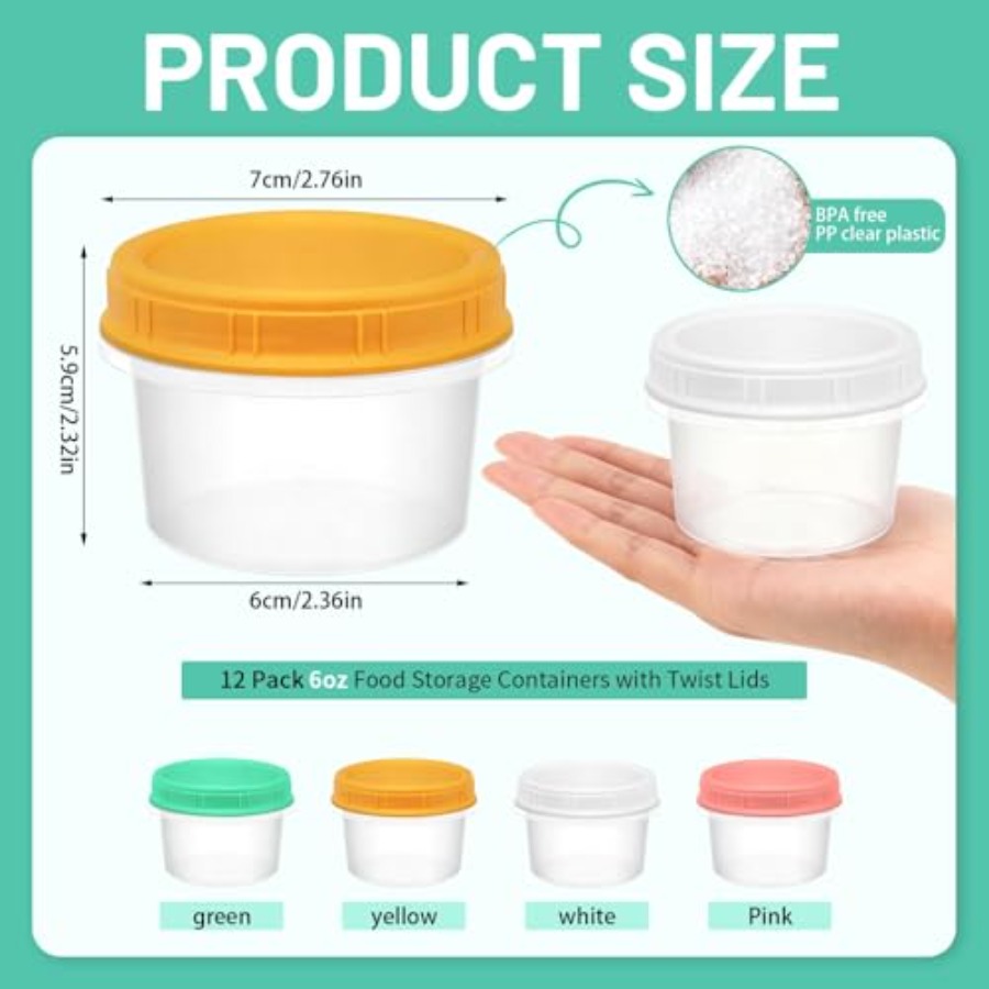 12 Pack Freezer Containers wit - огляд і ціна Food Storage Stackable Containers