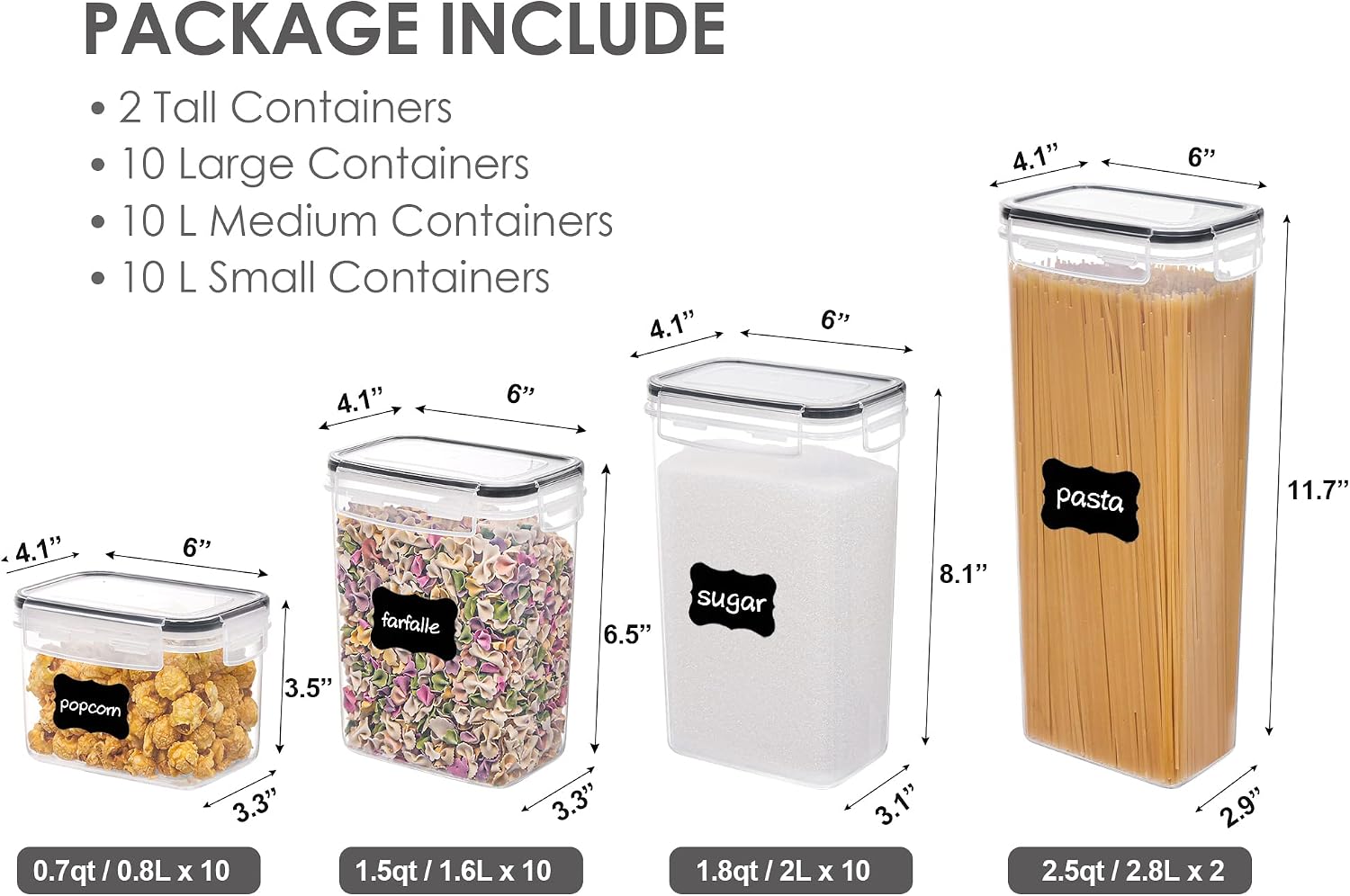 32pcs Airtight Food Storage Co - огляд і ціна Food Storage Label