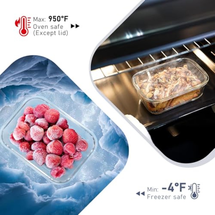 10-Pack Glass Food Storage Con - огляд і ціна Food Storage Glass