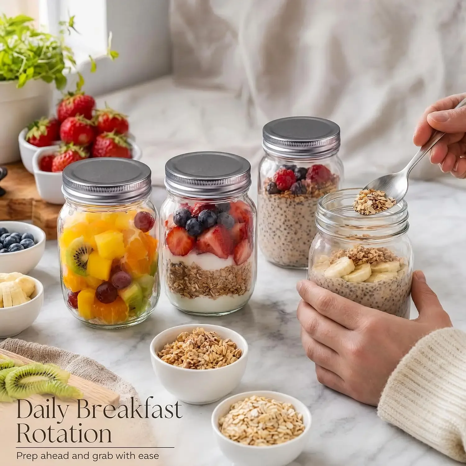 Glass Regular Mouth Mason Jars - огляд і ціна Food Storage Jars Plastic