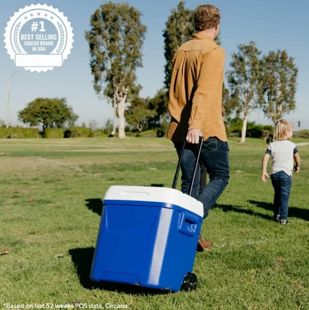 60 QT Blue Laguna Wheeled Hard - огляд і ціна Food Storage Box Large