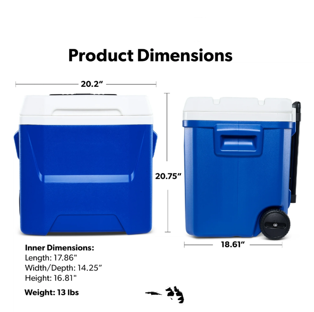 60 QT Blue Laguna Wheeled Hard - огляд і ціна Food Storage Box Large