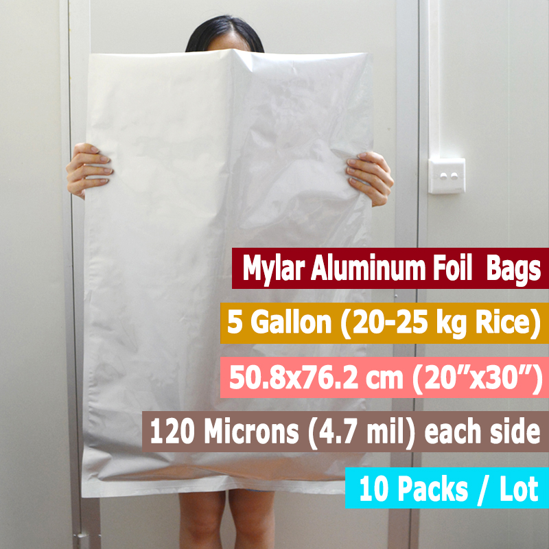 10 Packs 5 Gallons Mylar Bags  - огляд і ціна Food Storage For Long Term
