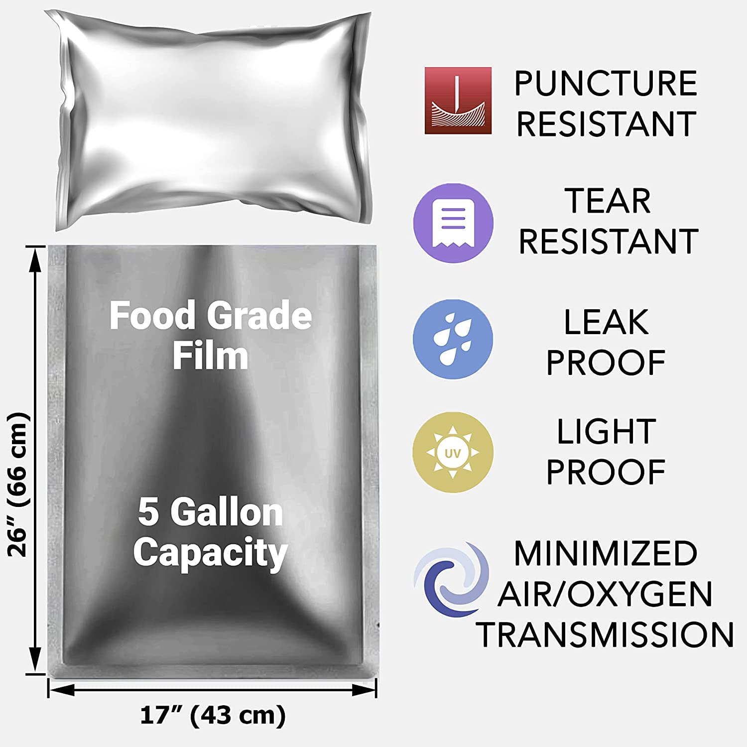 10 Packs 5 Gallons Mylar Bags  - огляд і ціна Food Storage For Long Term