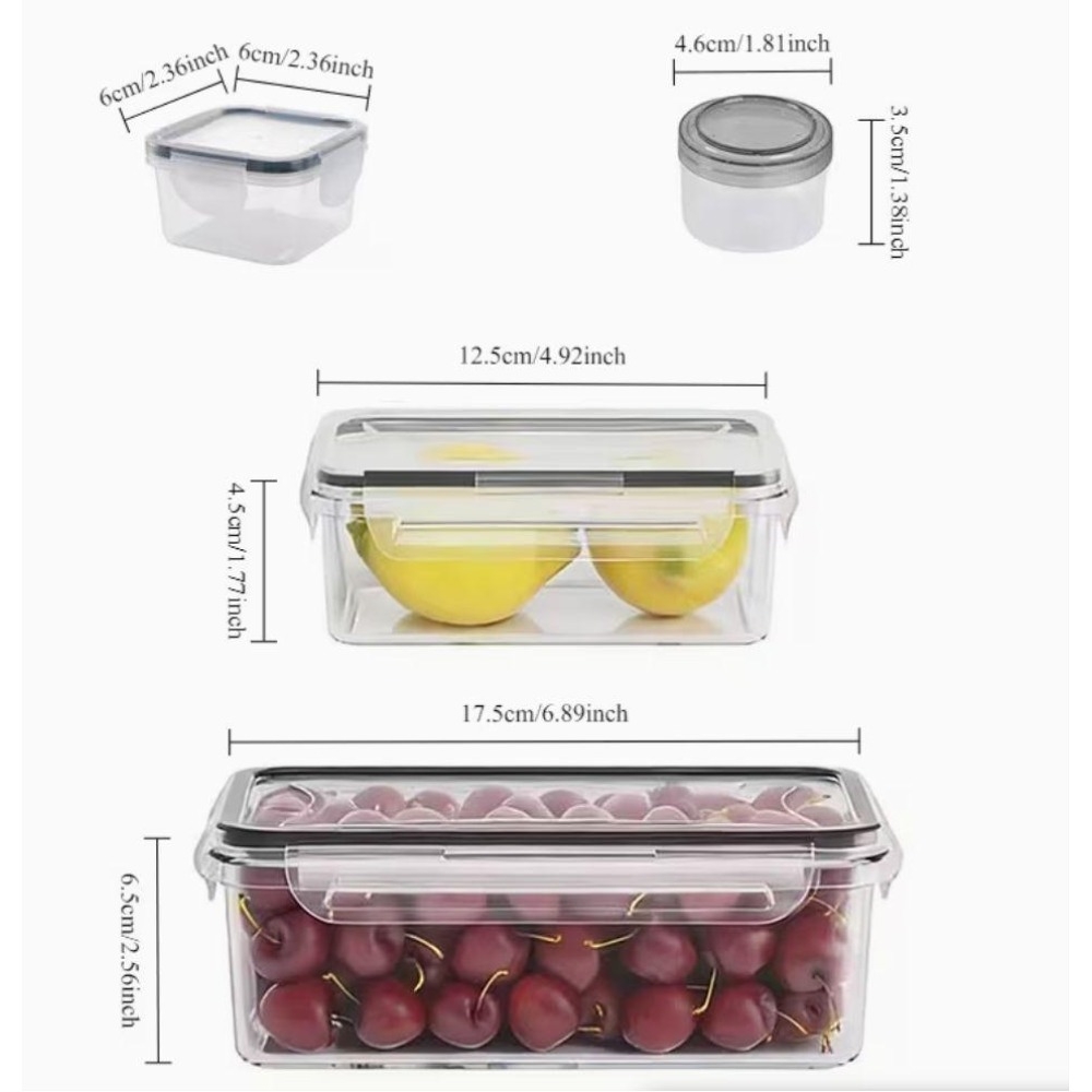 4-Piece Clear Food Storage Con - огляд і ціна Food Storage Large