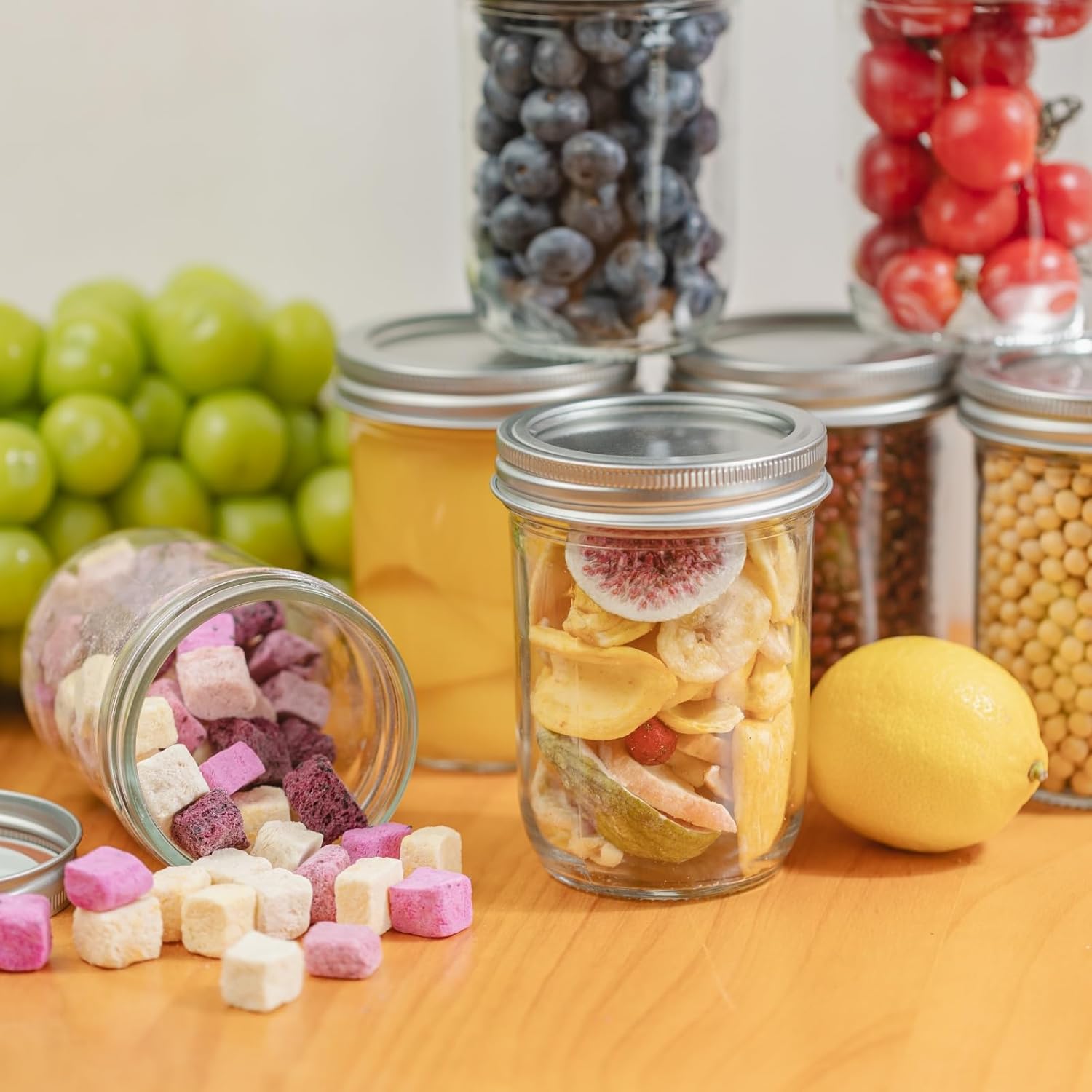 12 Pack 16 oz Wide Mouth Clear - огляд і ціна Food Storage Jars & Containers