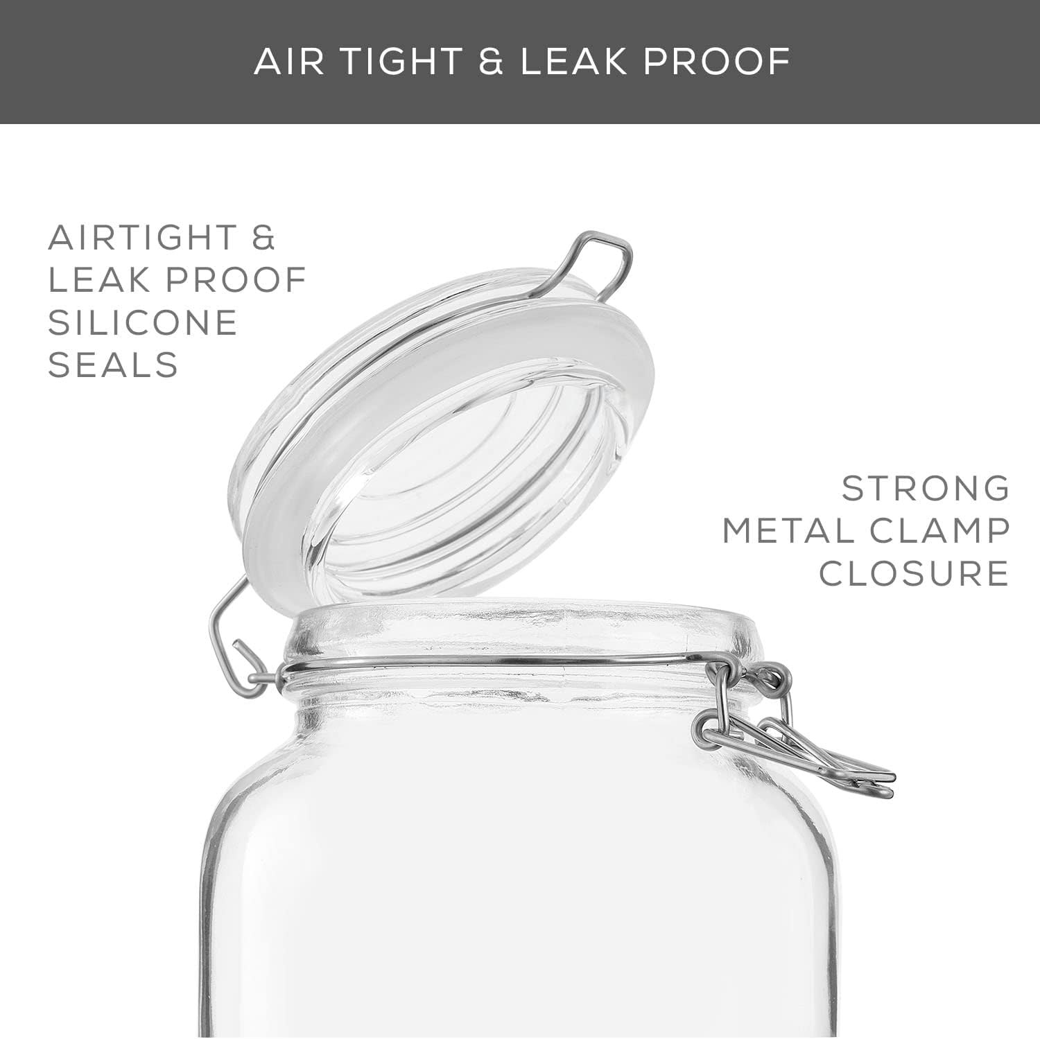 Airtight Glass Jars with Lids  - огляд і ціна Set Food Storage