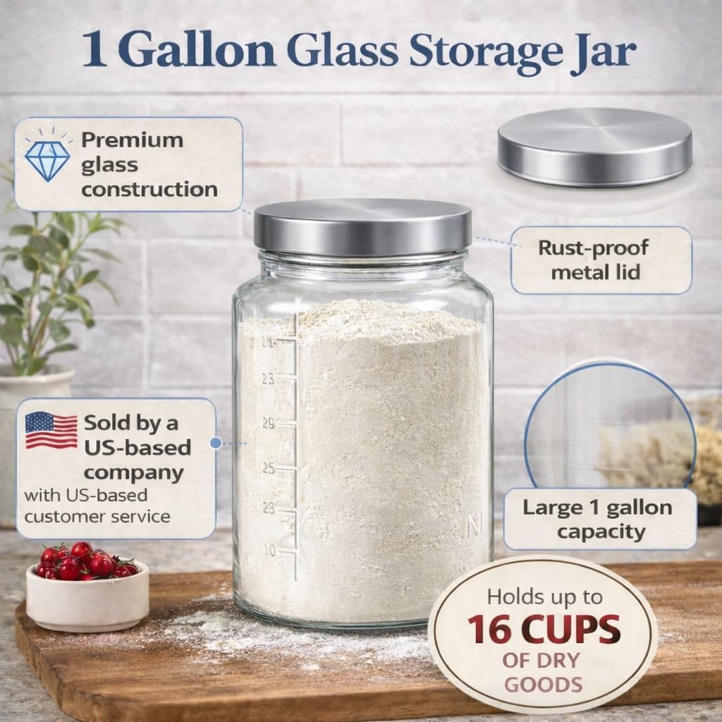 Extra Large    Jar - 1 Gallon  - огляд і ціна Food Storage Jars & Containers
