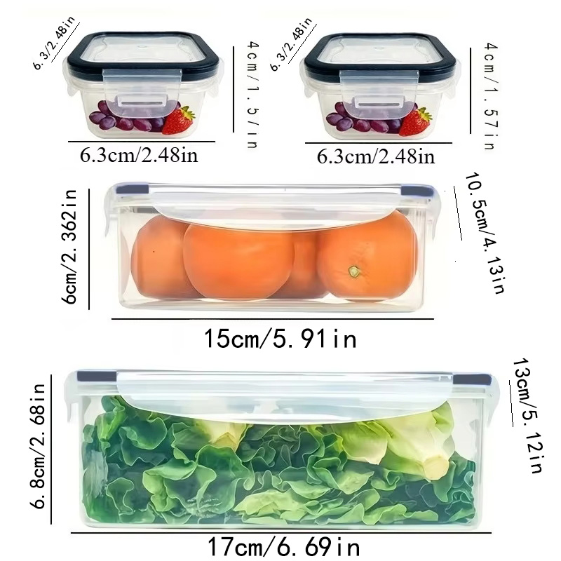 8Pcs Set Includes 4 Containers - огляд і ціна Food Storage Cupboard