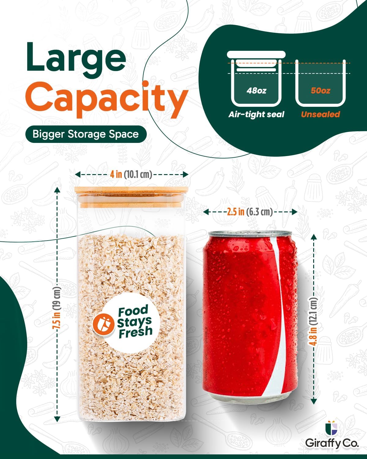 Glass Food Storage Jars with A - огляд і ціна Food Storage Jars & Containers