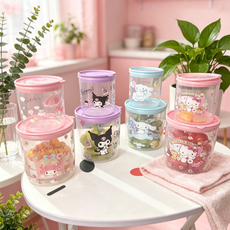 Hello Kitty Kuromi Cartoon Sto - огляд і ціна Food Storage Jars Plastic