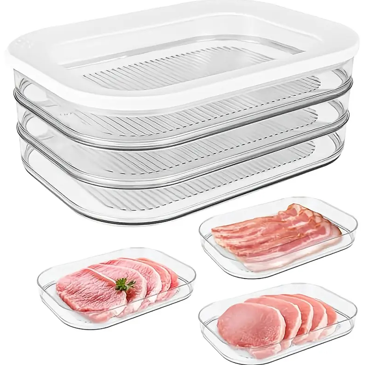 Deli Meat Container for Fridge - огляд і ціна Food Storage Stackable Containers
