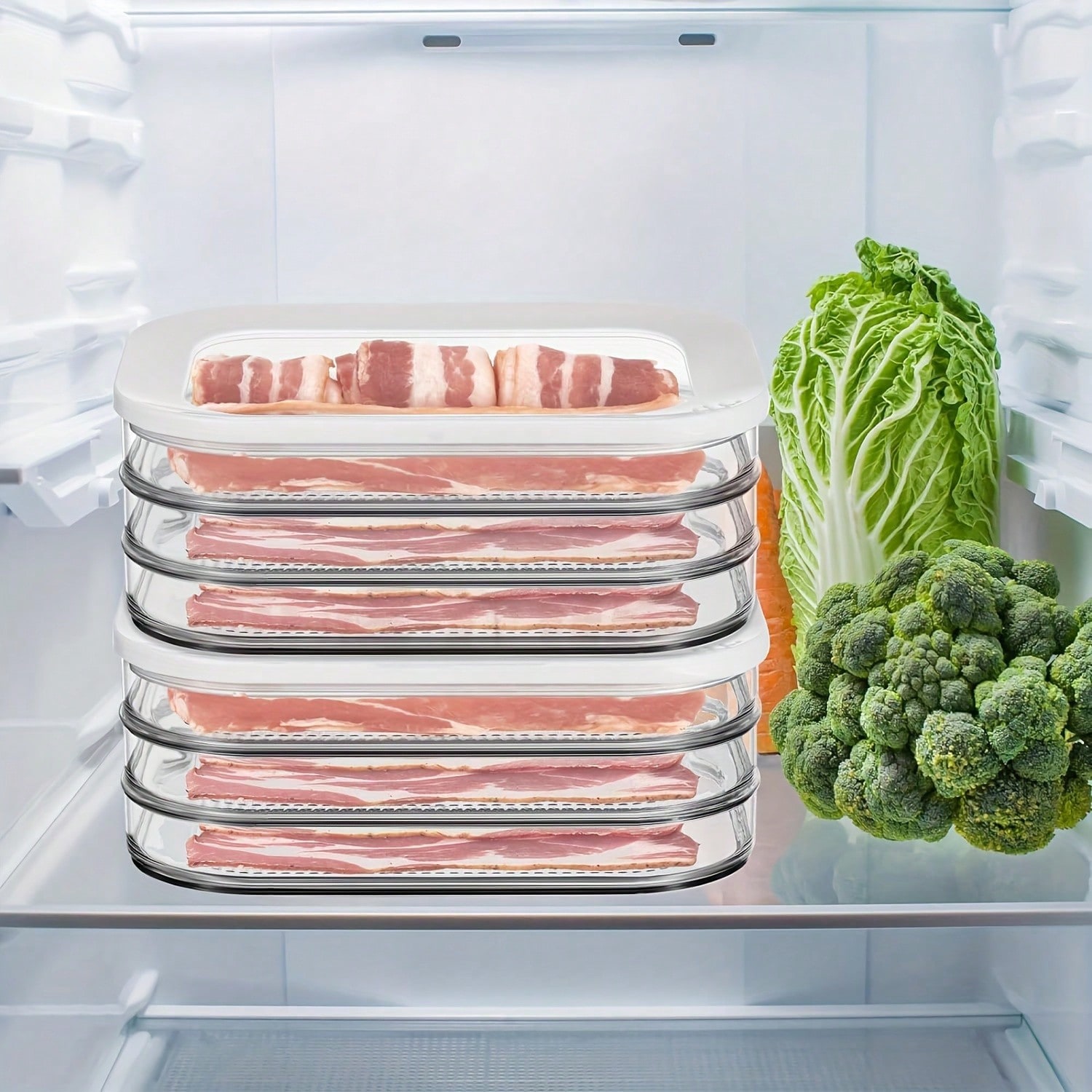 Stackable Meat Freezer Set Wit - огляд і ціна Food Storage And Safety