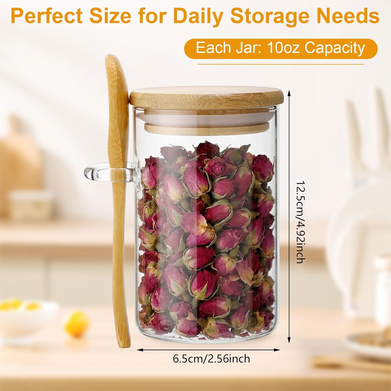10 Pack Glass Jars with Bamboo - огляд і ціна Set Food Storage
