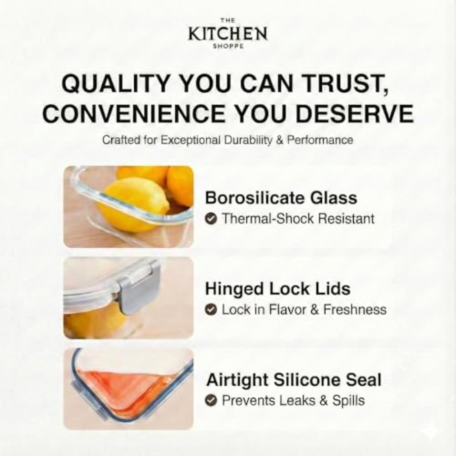 KITCHEN SHOPPE 24pc Borosilica - огляд і ціна Food Storage Glass