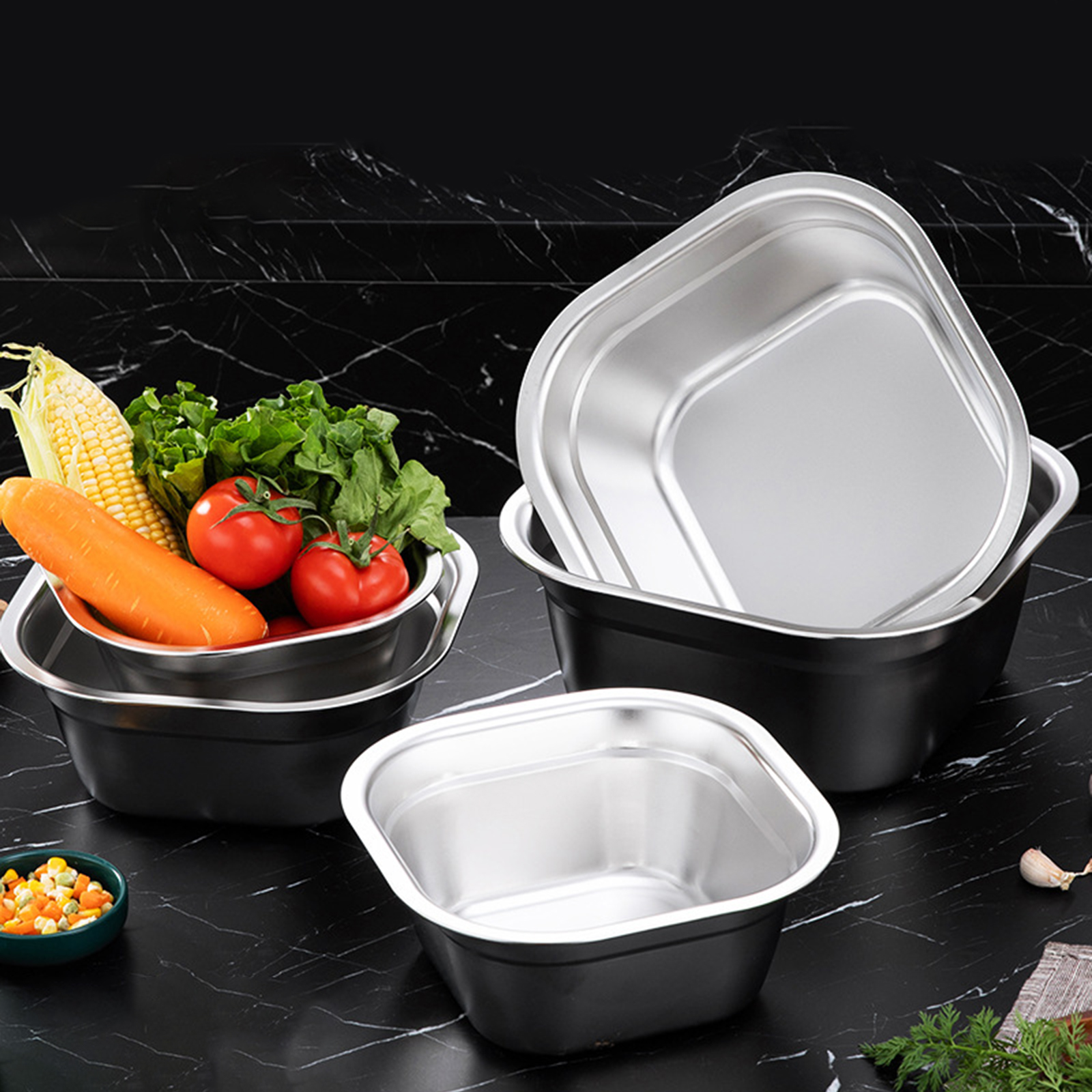 Stainless Steel Square Basin V - огляд і ціна Food Storage Containers Set
