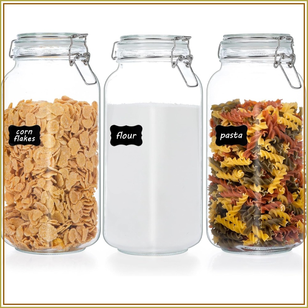 78oz Glass Food Storage Jars w - огляд і ціна Food Storage Label