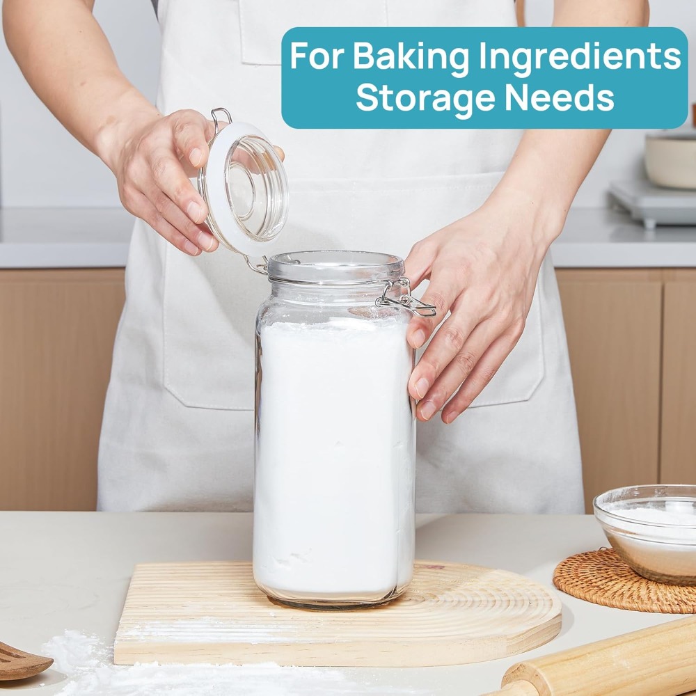 78oz Glass Food Storage Jars w - огляд і ціна Food Storage Label