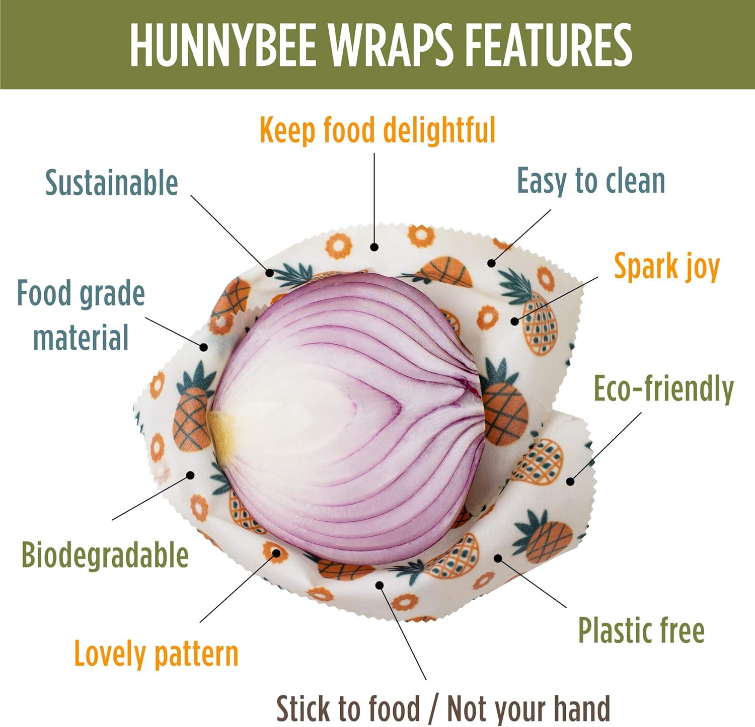 Beeswax Wraps Set of 7, Fresh  - огляд і ціна Set Food Storage