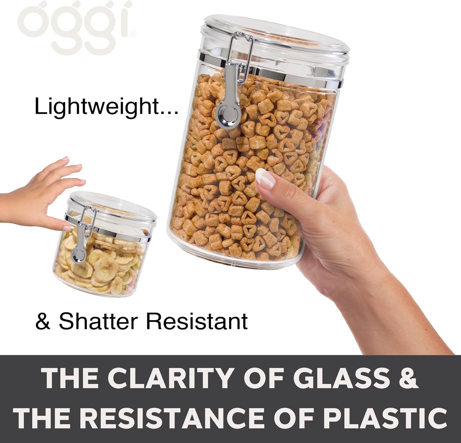 Large Clear Canister with Airt - огляд і ціна Food Storage Pantry