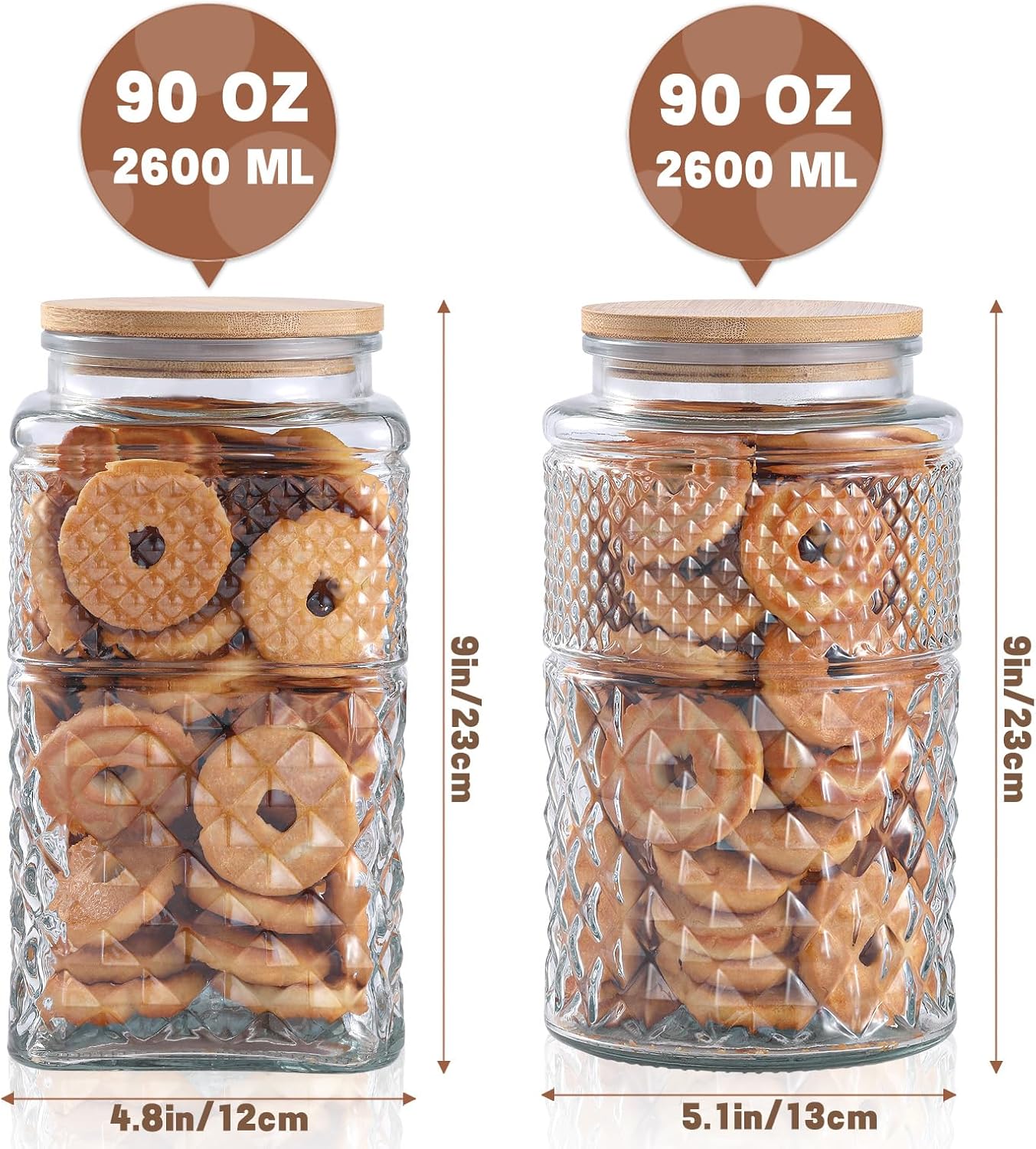 0.7Gallon/2600ml Glass Cookie  - огляд і ціна Set Food Storage